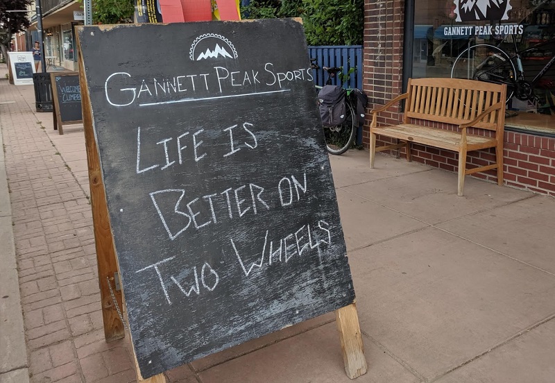 life is better on two wheels sign