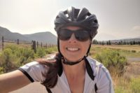 solo bike touring selfie