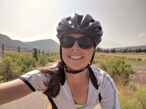solo bike touring selfie
