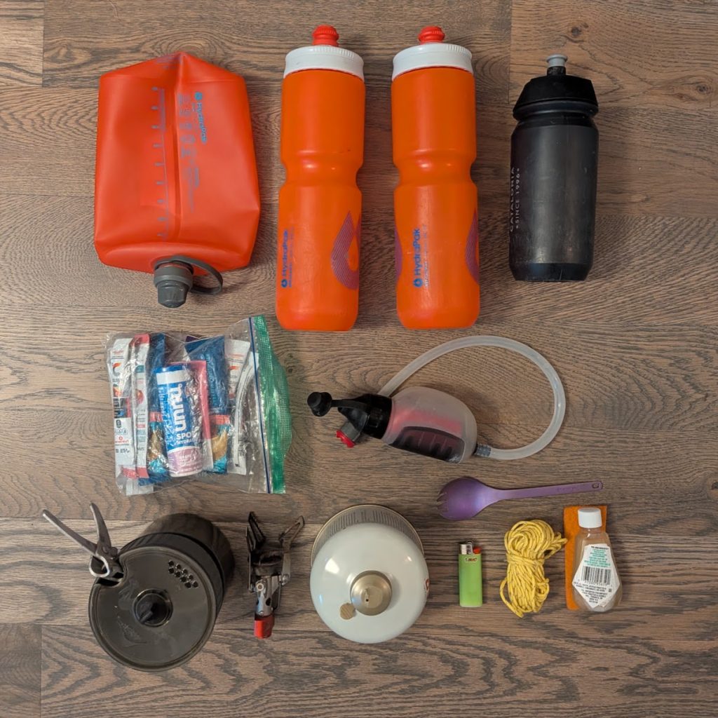 bikepacking gear - water and cooking