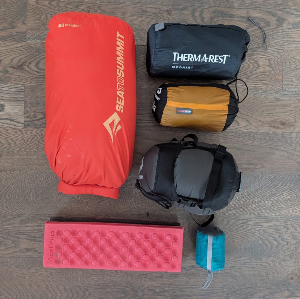 bikepacking bear - tent and sleeping